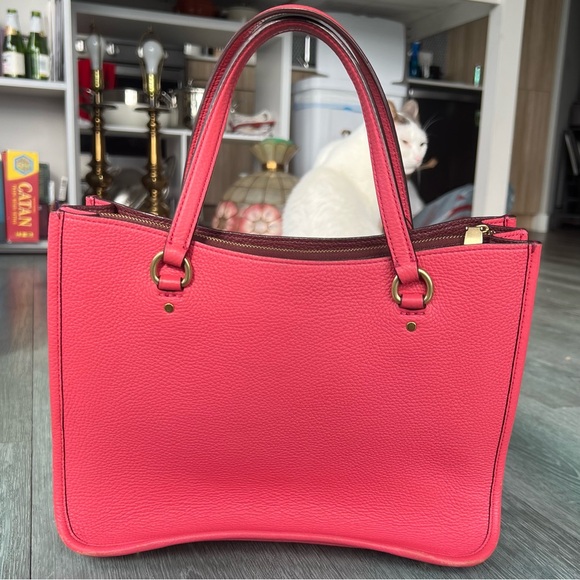 COACH Tyler Carryall 28 pink leather tote bag gold hardware - Picture 4 of 14